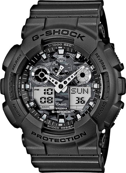 фото Японские наручные часы casio g-shock ga-100cf-8a с хронографом