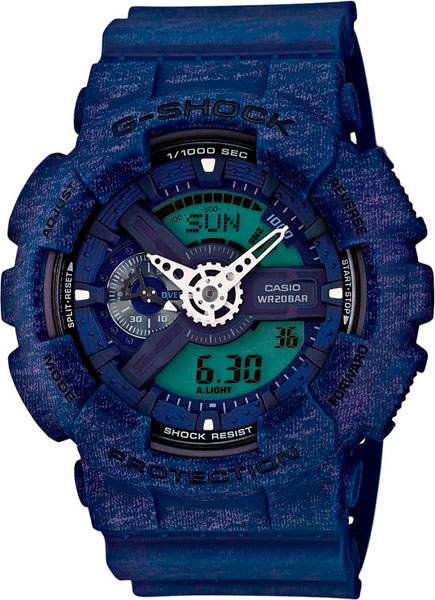 фото Японские наручные часы casio g-shock ga-110ht-2a с хронографом