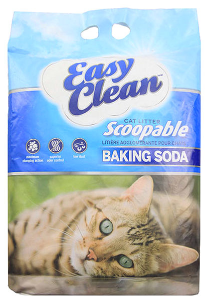 фото Комкующийся наполнитель для кошек easy clean baking soda бентонитовый, 18.14 кг, 40 л