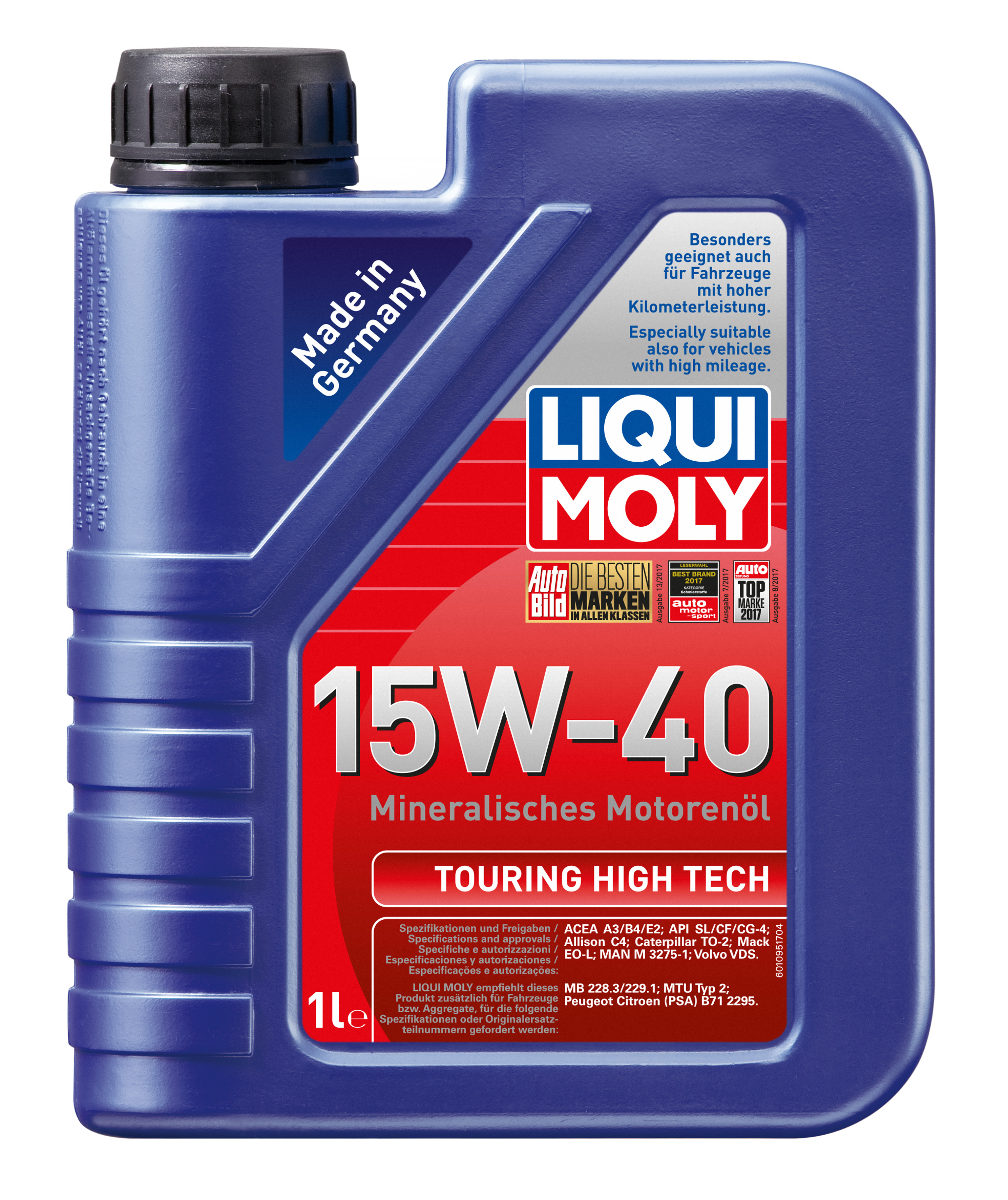 фото Моторное масло liqui moly touring high tech sj/ce/cg-4 15w40 1 л