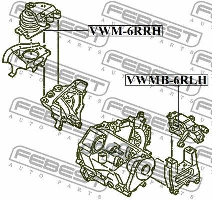 фото Сайлентблок febest vwmb6rlh