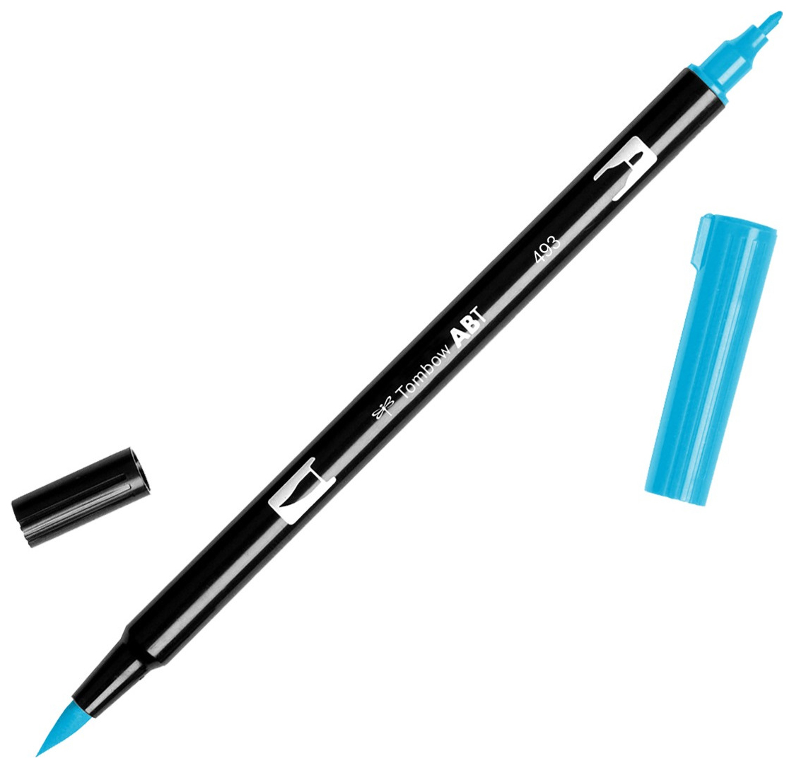 

Брашпен Tombow ABT Dual Brush Pen 493 голубой рефлекс