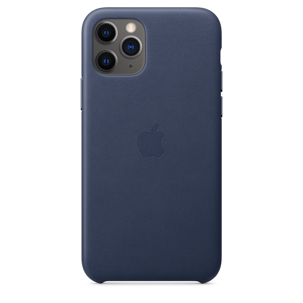 фото Чехол apple для iphone 11 pro leather case - midnight blue