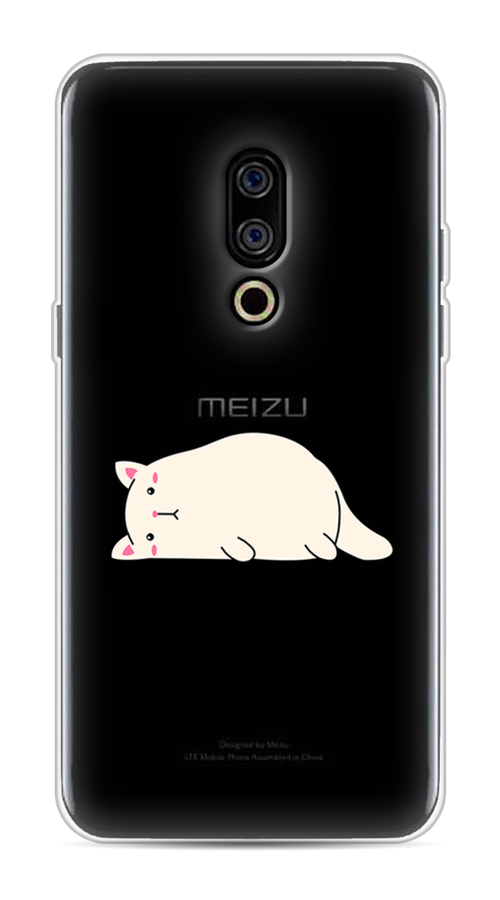 

Чехол на Meizu 15 "Cat not today", Белый;розовый;черный, 72650-1