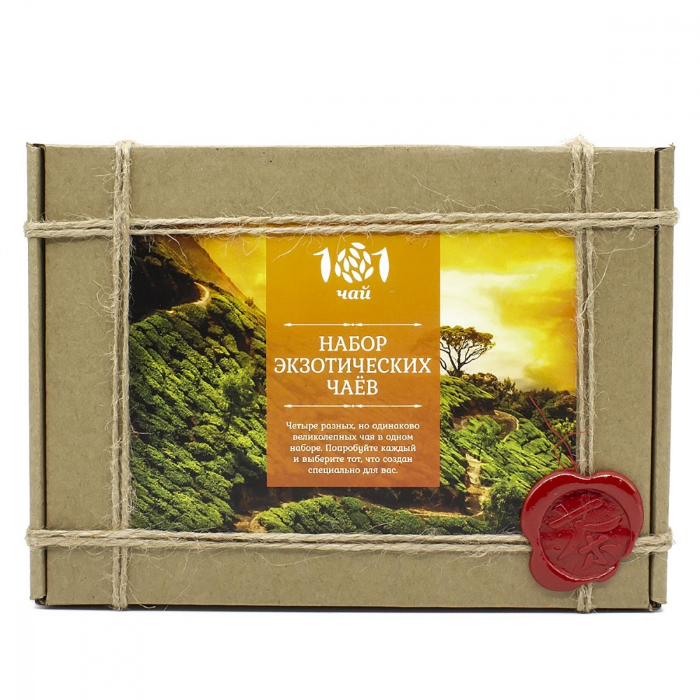 

Чай 101 ЧАЙ "Набор экзотических чаев", ассорти из 4 видов чая, 90 гр