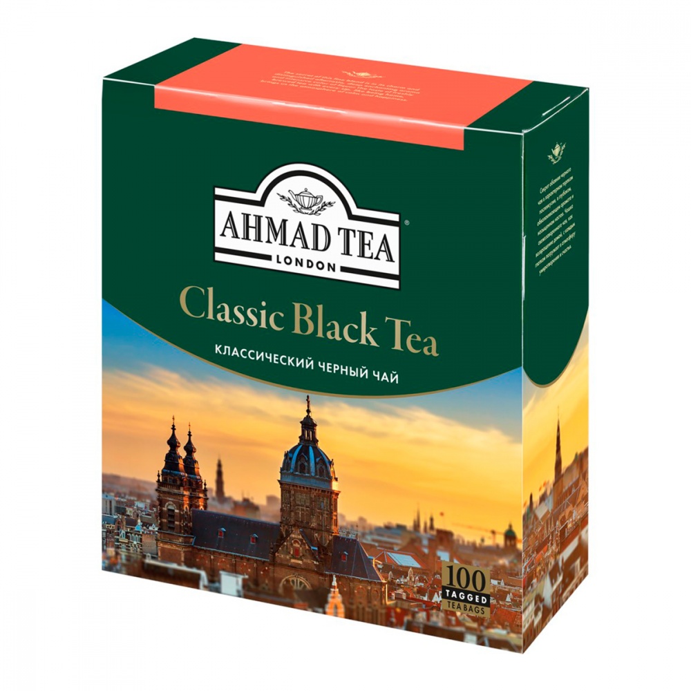 фото Чай ahmad classic black tea, черный, 100 пакетиков ahmad tea