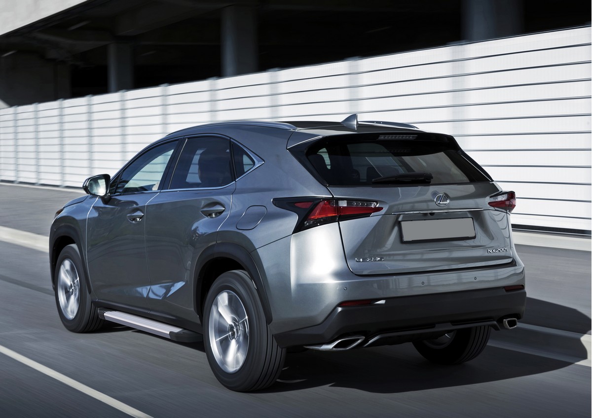 фото Пороги на автомобиль "silver" rival для lexus nx 2014-2017, 173 см, 2 шт., f173al.3202.1