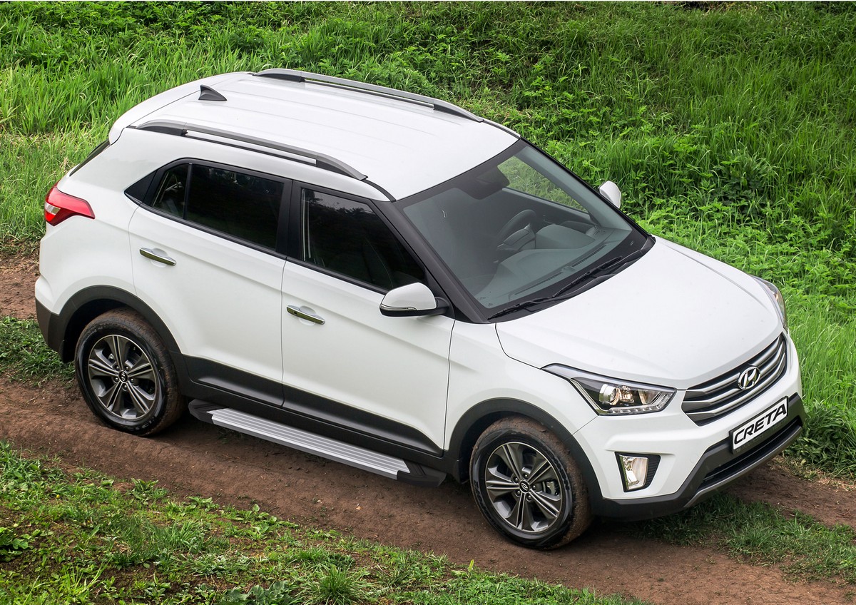 фото Пороги на автомобиль "silver" rival для hyundai creta i 2016-2021, 173 см, f173al.2310.1