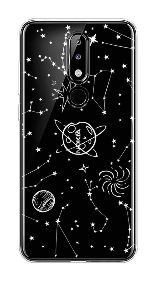 

Чехол на Nokia 5.1 Plus (X5) "Планеты в космосе", Белый, 121950-2