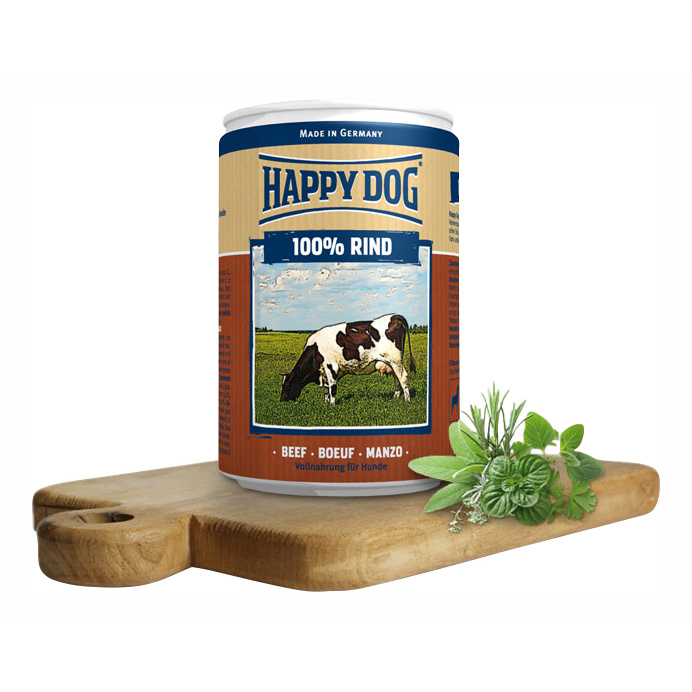 фото Консервы для собак happy dog 100% rind, говядина, 400г