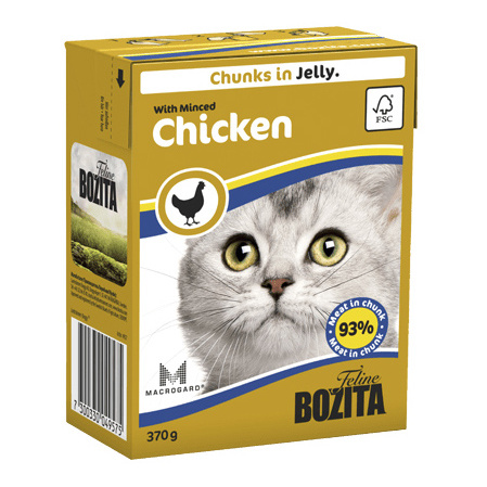 фото Консервы для кошек bozita feline chunks in jelly, с курицей в желе, 370г