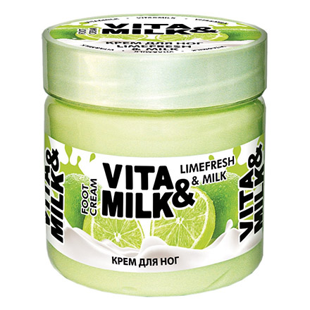 

Крем для ног Vita&Milk «Лайм и молоко», 150 мл, лайм и молоко
