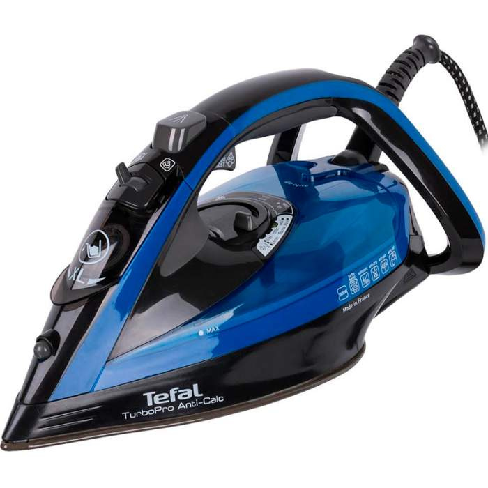 фото Утюг tefal turbopro anti-calc fv5648 blue/black