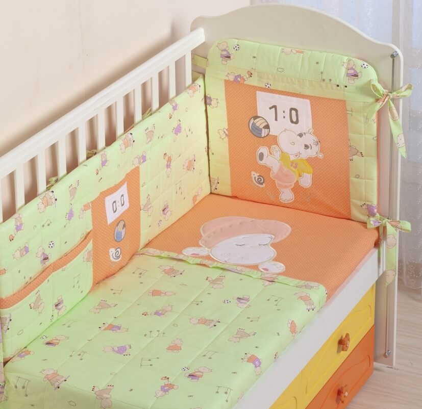 

Комплект в кроватку Сдобина Соня 0:1 салатно-оранжевый