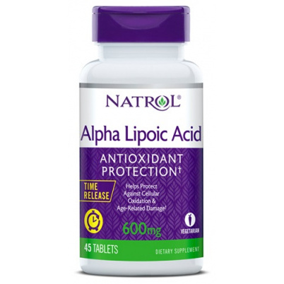 Купить Time Release, Natrol Alpha Lipoic Acid 600 мг 45 таблеток