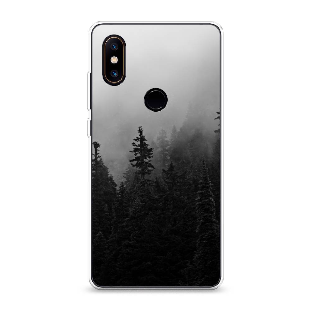 

Чехол на Xiaomi Mi Mix 2S "Туманный лес", Серый;черный, 33450-2