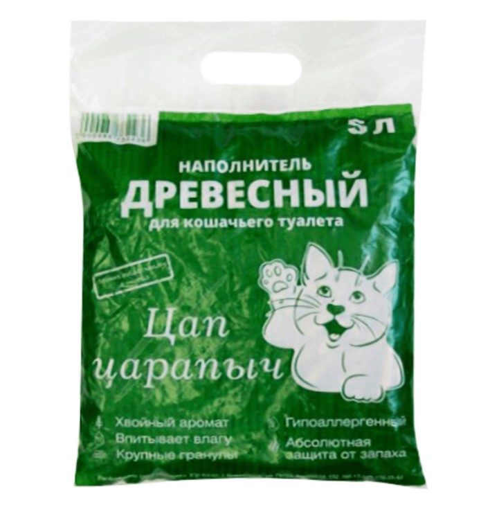 

Наполнитель Цап Царапыч впитывающий древесный 5 л