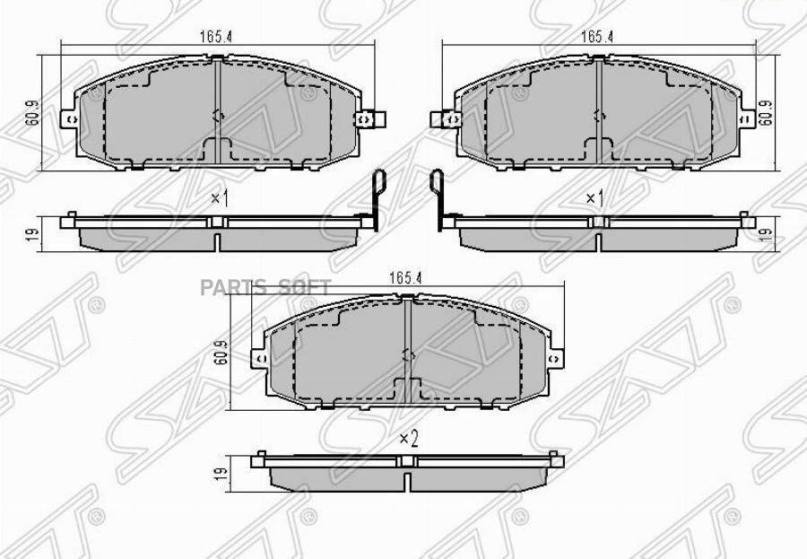 

Колодки Тормозные Перед Nissan Patrol Y61 97-10 Sat арт. ST-AY040-NS092