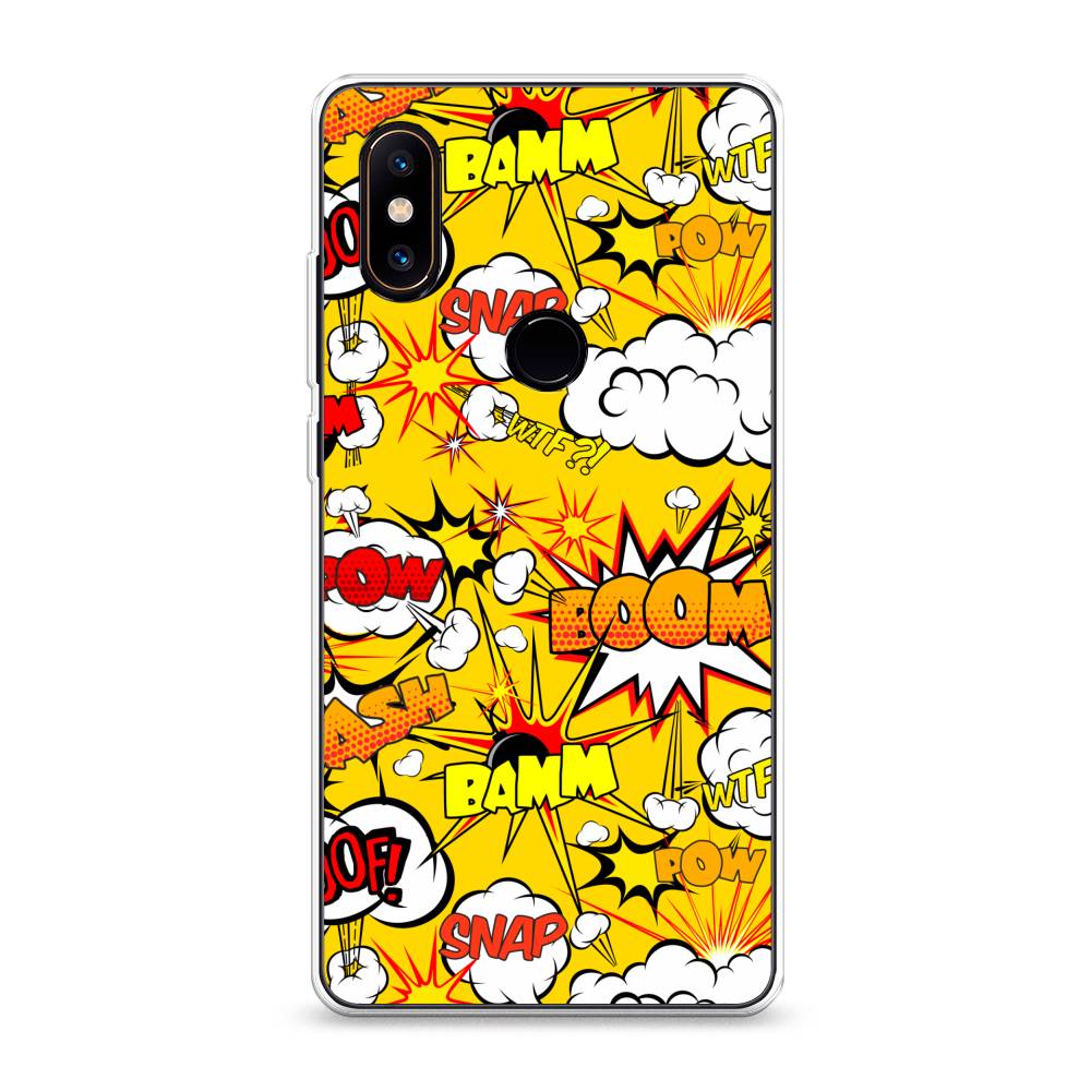 

Чехол на Xiaomi Mi Mix 2S "Поп Арт эффекты", Желтый;белый;оранжевый, 33450-6