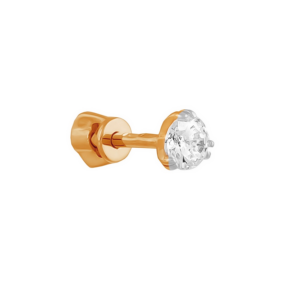 

Серьги из красного золота с фианитом 585Gold 399000208, 399000208