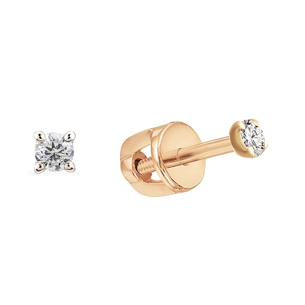

Серьги из красного золота с фианитом 585Gold 399000139, 399000139