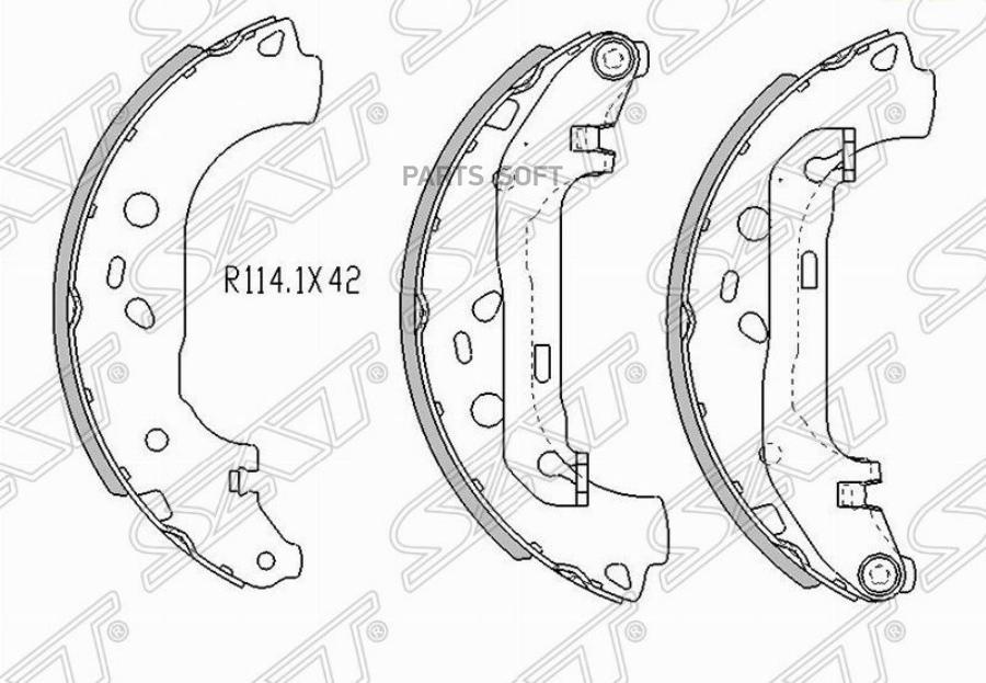 Колодки Тормозные Зад Ford Focus Ii 05-11/Mazda3 Bk Sat арт. ST-B3YH-26-38Z