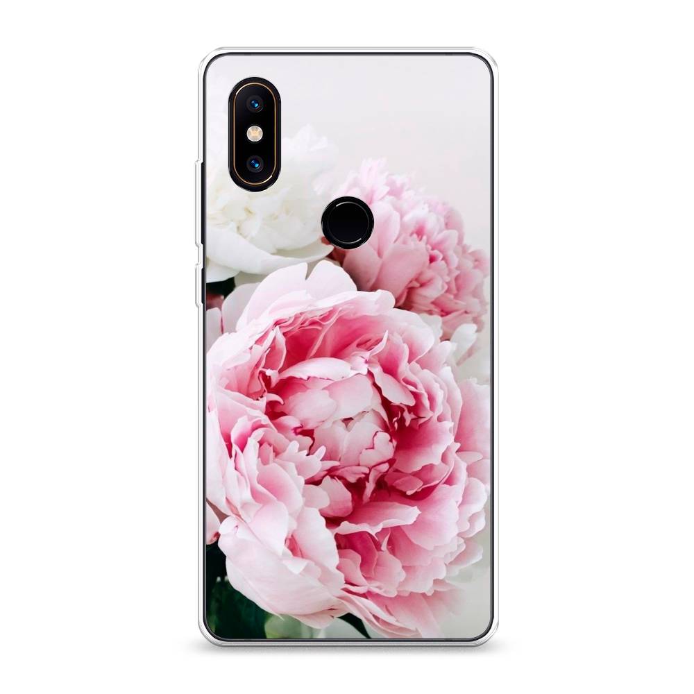 

Чехол на Xiaomi Mi Mix 2S "Розовые и белые пионы", Розовый;белый, 33450-2