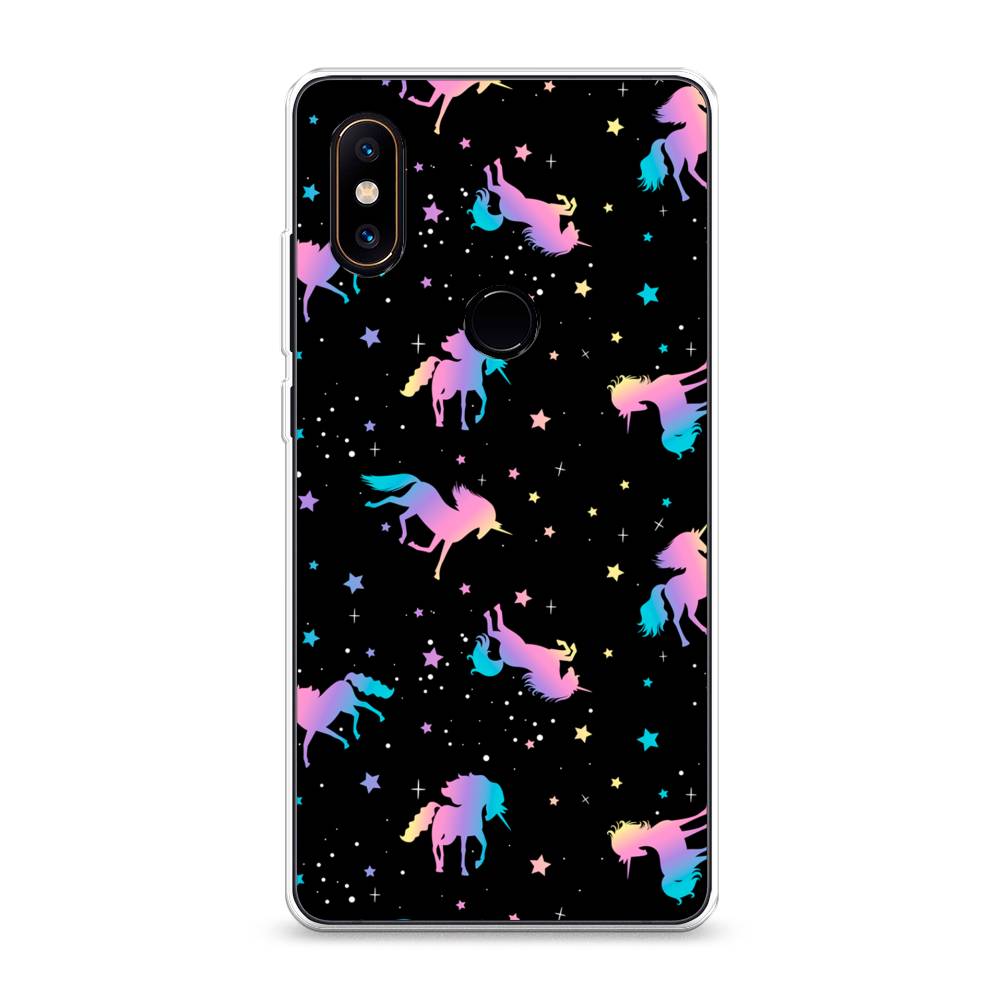 

Чехол на Xiaomi Mi Mix 2S "Единороги градиент", Черный;розовый;голубой, 33450-1