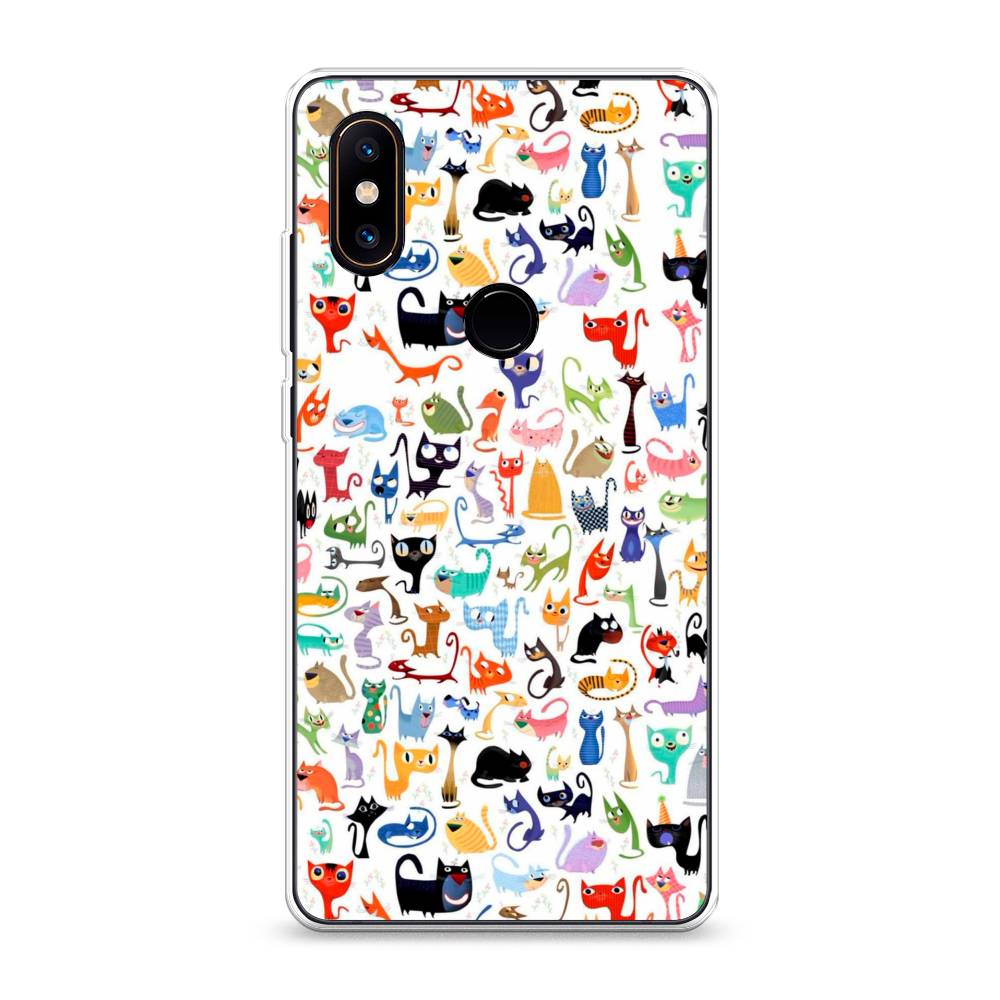 

Чехол на Xiaomi Mi Mix 2S "Цветные коты", Разноцветный, 33450-1