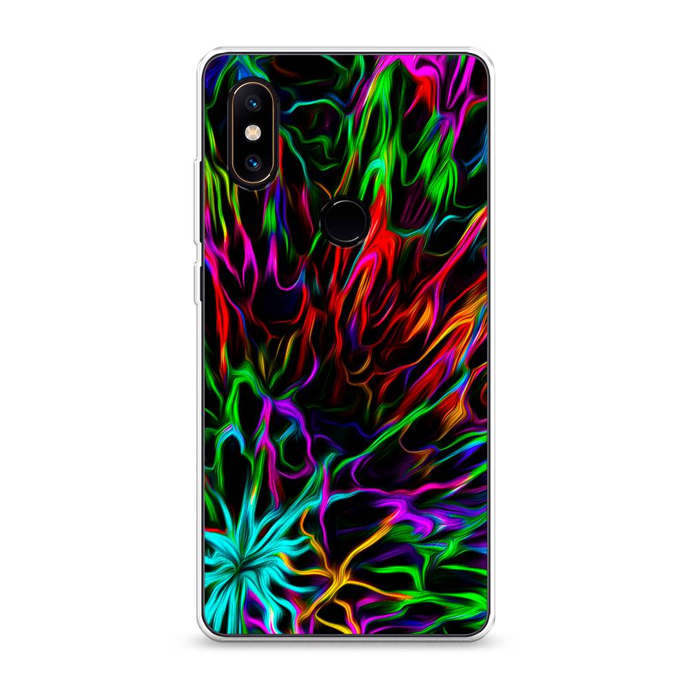 

Чехол на Xiaomi Mi Mix 2S "Разноцветные разводы", Голубой;зеленый;оранжевый, 33450-3