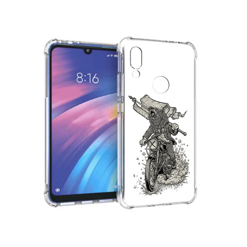 

Чехол MyPads Tocco для Xiaomi Redmi Y3 медведь на мотоцикле, Прозрачный, Tocco