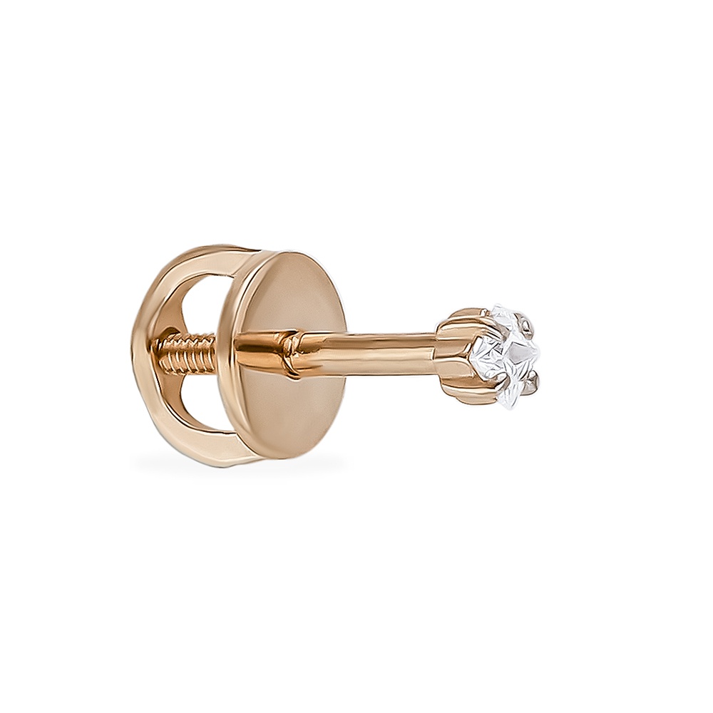 

Серьги из красного золота с фианитом 585Gold 399000018, 399000018
