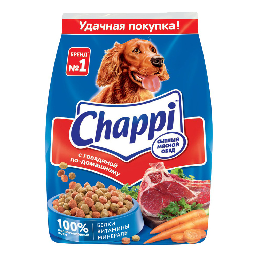 

Сухой корм Chappi Говядина по-домашнему для собак 1 кг