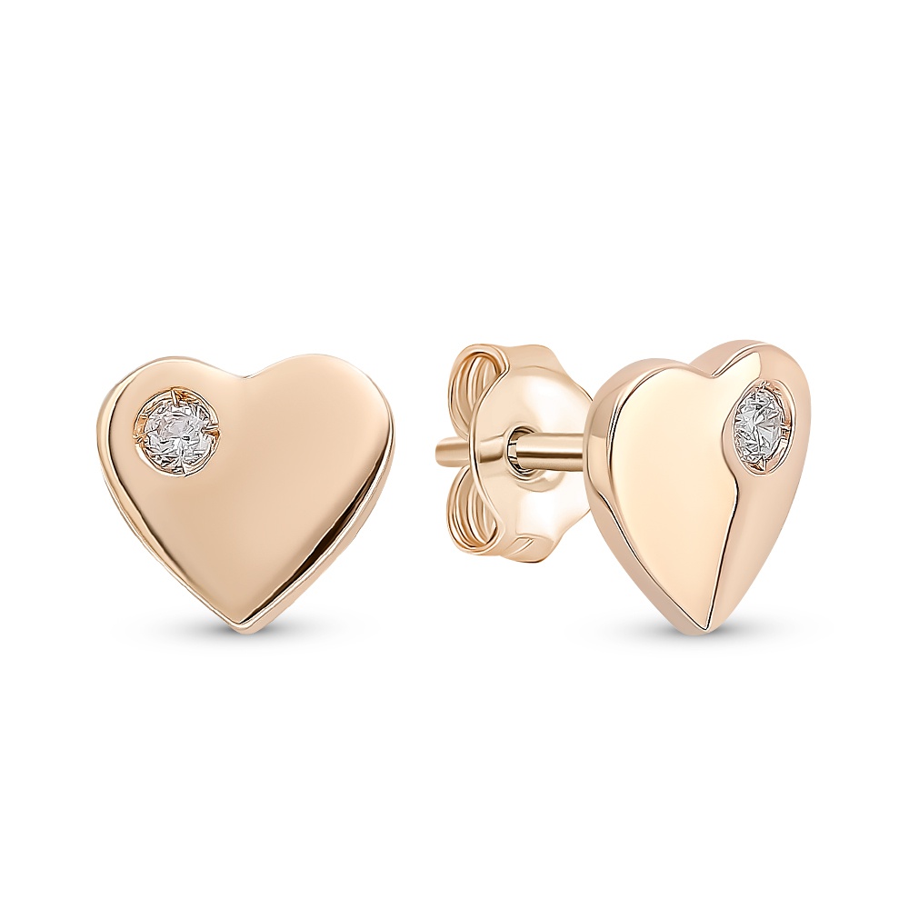

Серьги из красного золота с фианитом 585Gold 399000168, 399000168
