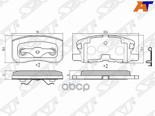 

Колодки Тормозные Перед Mitsubishi Colt 02- Sat арт. ST-MN116151