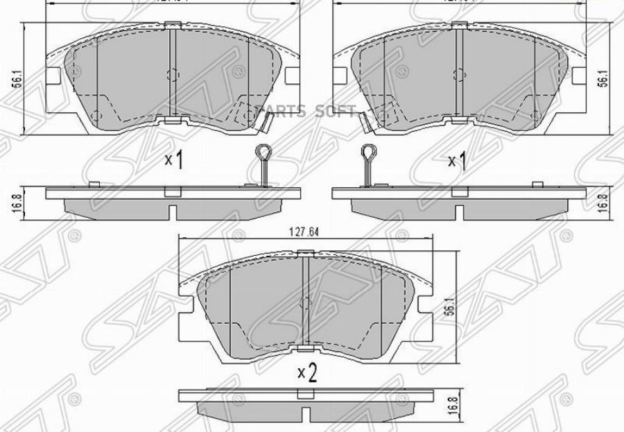 

Колодки Тормозные Перед Mitsubishi Delica P#V/P#W 94-00/L200 K#T 86-96/Paj Sat St-Mr389526