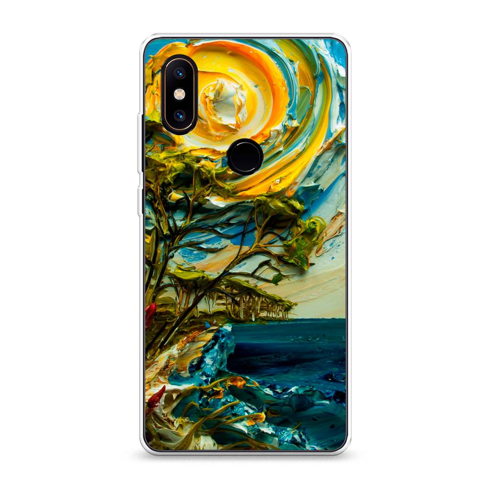 

Чехол на Xiaomi Mi Mix 2S "Солнце живопись", Желтый;синий, 33450-4