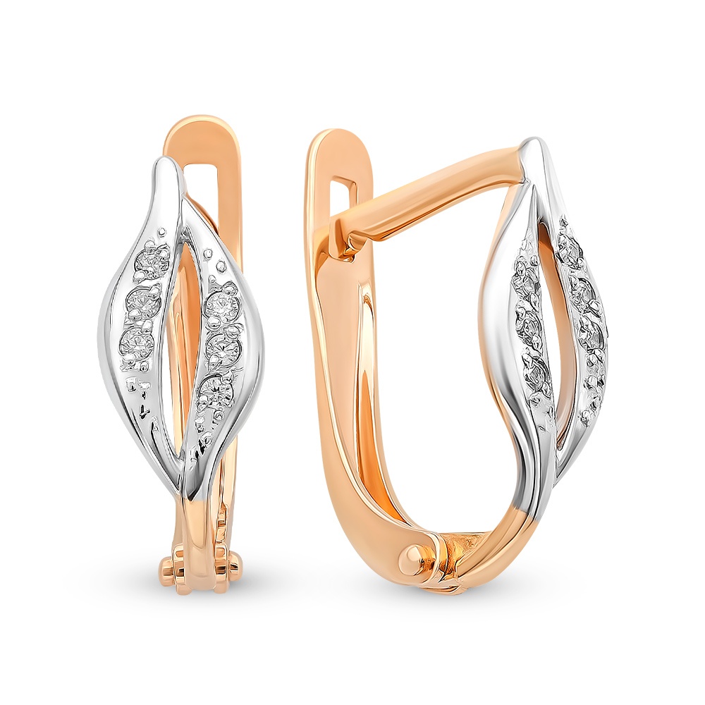 

Серьги из красного золота с фианитом 585Gold 399000051, 399000051