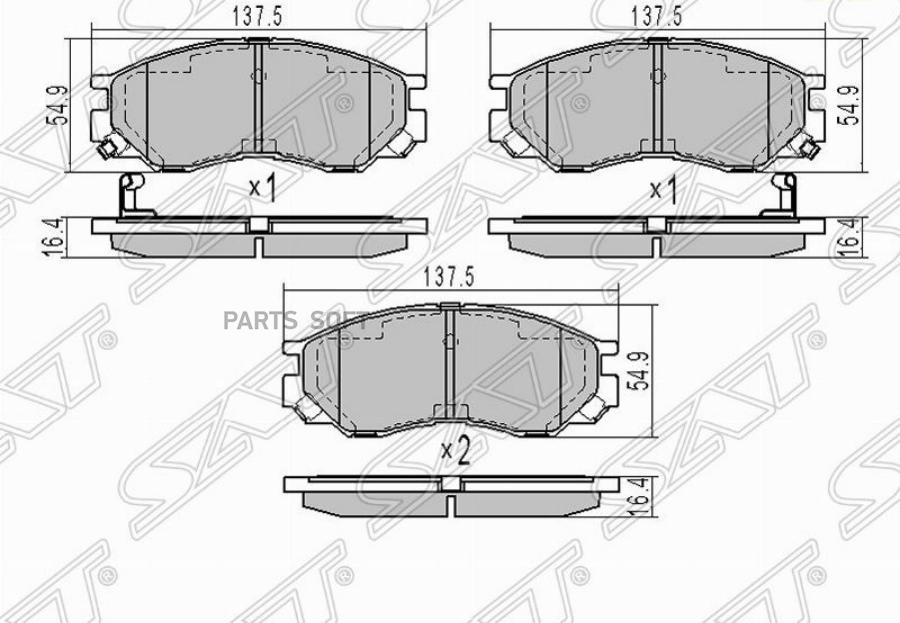 

Колодки Тормозные Перед Mitsubishi L200 96-06 Sat арт. ST-MR510680