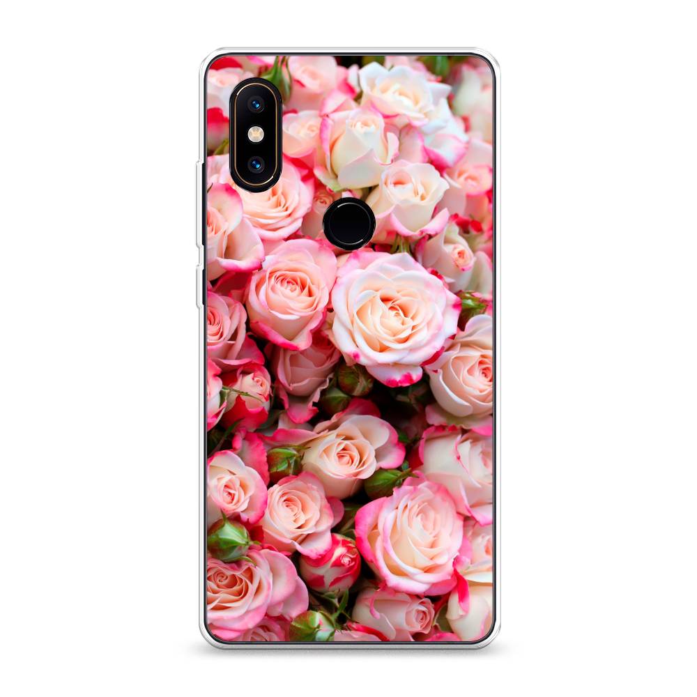 

Чехол на Xiaomi Mi Mix 2S "Много роз", Розовый, 33450-2