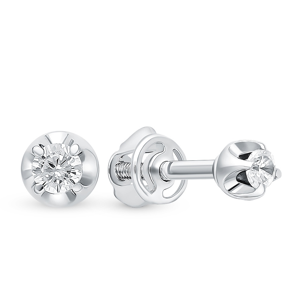 

Серьги из серебра с фианитом 585Gold 902000561, 902000561