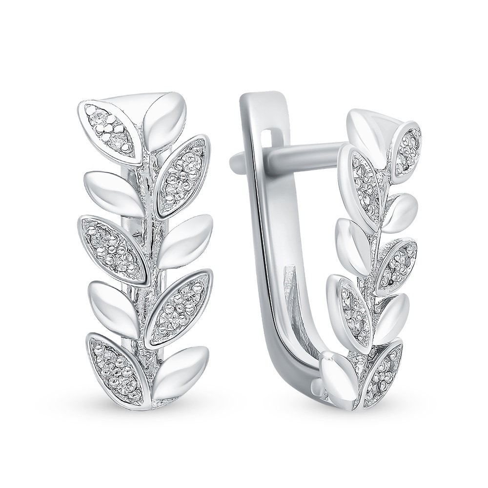 

Серьги из серебра с фианитом 585Gold 702008150, 702008150