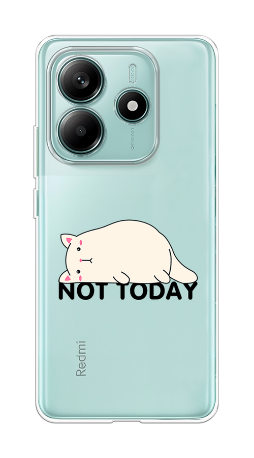 

Чехол на Xiaomi Redmi Note 14 4G Cat not today, Белый;розовый;черный, 324150-1