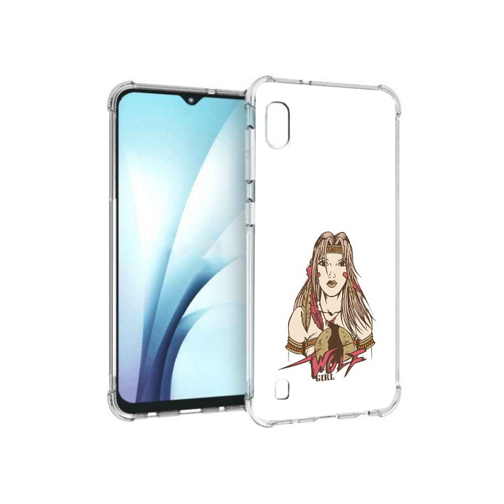 

Чехол MyPads Tocco для Samsung Galaxy A10 девушка волк (PT147645.531.306), Прозрачный, Tocco