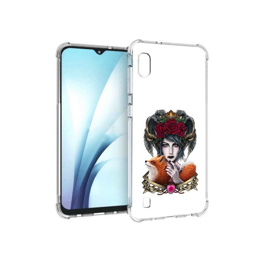 

Чехол MyPads Tocco для Samsung Galaxy A10 девушка с лисой (PT147645.531.314), Прозрачный, Tocco