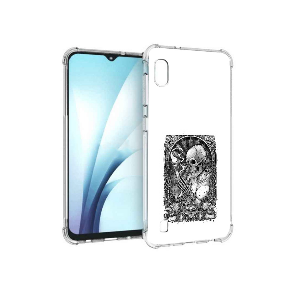 

Чехол MyPads Tocco для Samsung Galaxy A10 девушка скелет (PT147645.531.316), Прозрачный, Tocco