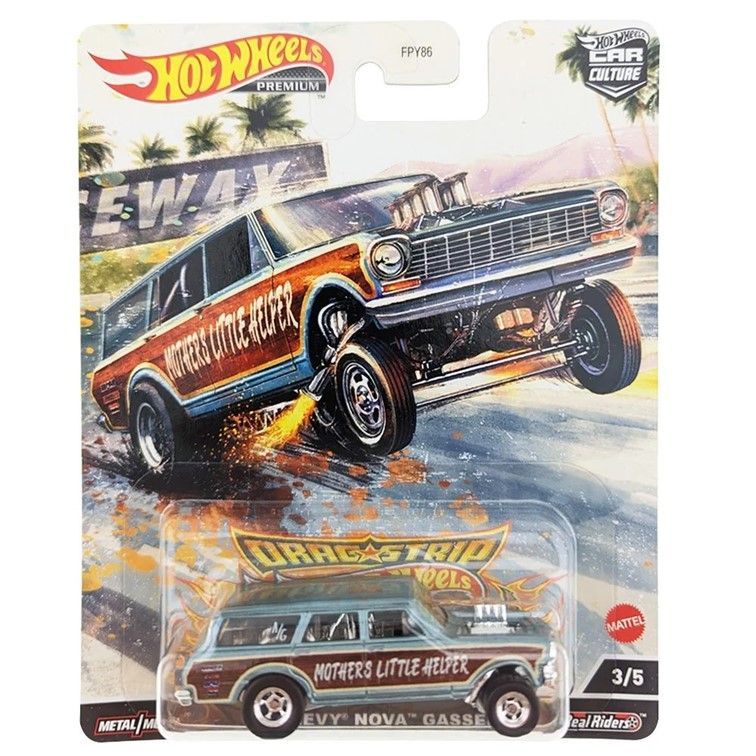 Машинка Hot Wheels FPY86-HCK21 Premium Car Culture 64 Chevy Nova Gasser, металлическая набор тарелок 27 см bossa nova 2 шт