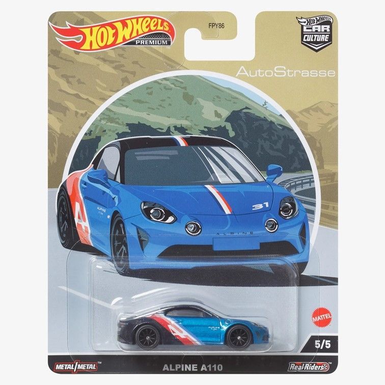 Машинка Hot Wheels FPY86-HCK17 Premium Car Culture металлическая Alpine A110 original hot wheels 2 pack car culture premium metal vehicles real riders alloy diecast 1 64 lexus dodge collect set toy for boy