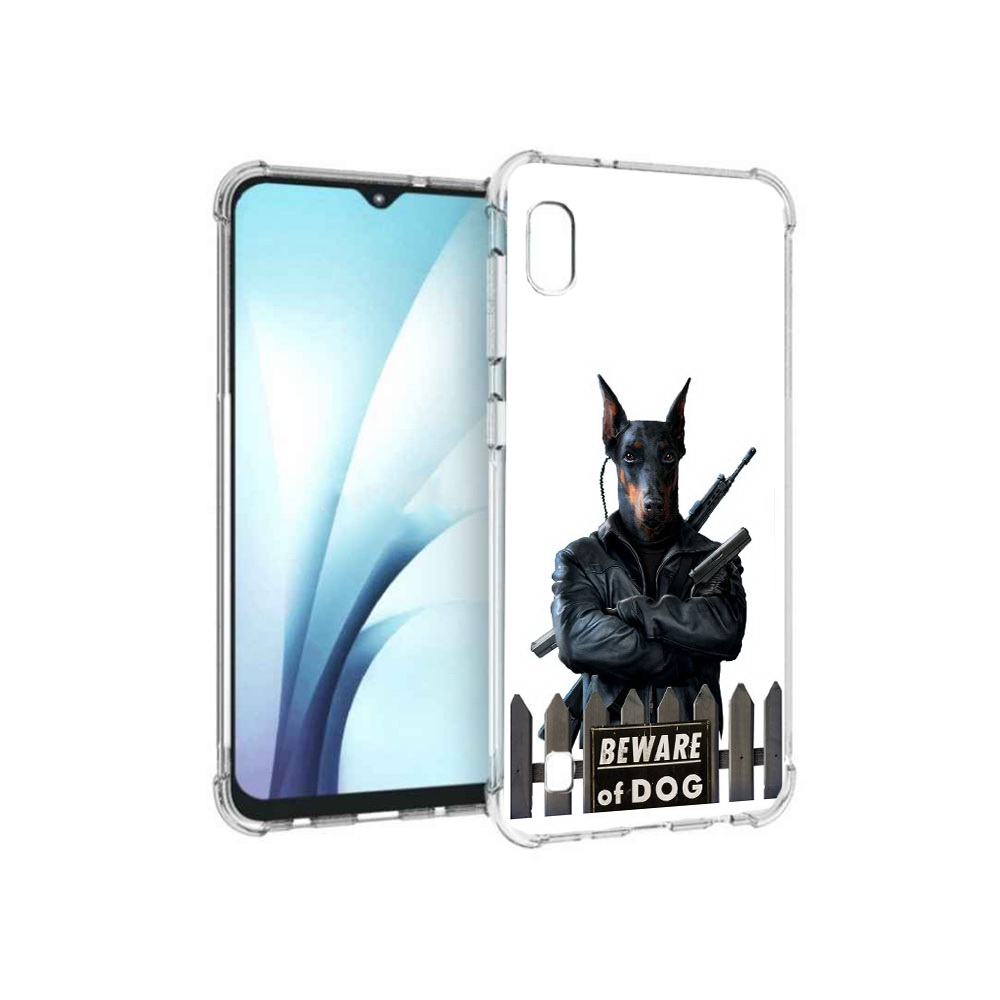 

Чехол MyPads Tocco для Samsung Galaxy A10 доберман (PT147645.531.332), Прозрачный, Tocco