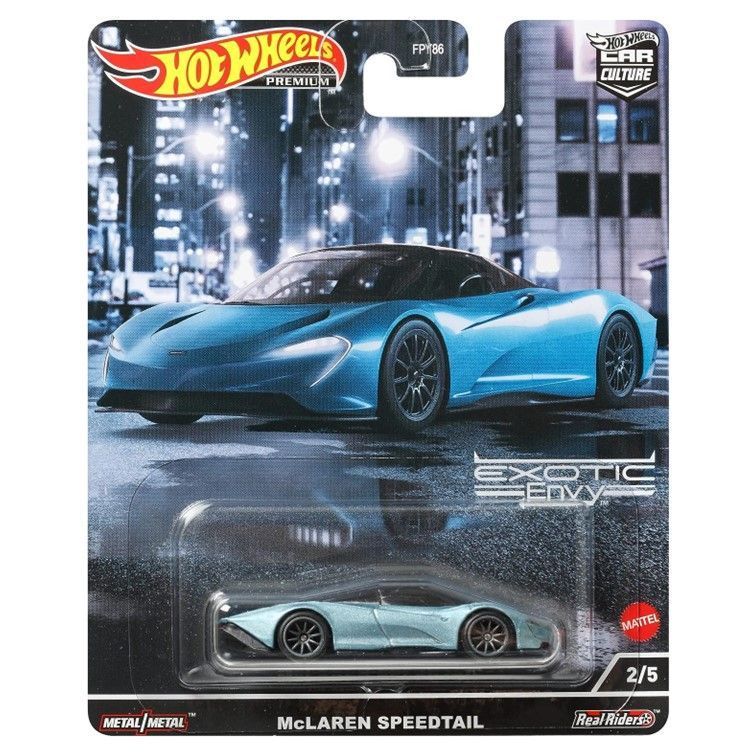 Машинка Hot Wheels FPY86-HCJ92 Premium Car Culture металлическая McLaren Speedtail original mattel hot wheels 1 64 car culture raceday porsche 935 aston martin audi vehicle toys for boys collection birthday gift